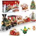 Christmas Train Building Blocks Set, Trian Model Building Toy Collectible Holiday Block Sets for Boys & Girls, Home Decor for Adult Boys Girls Kids Aged 8+(1041 PCS)