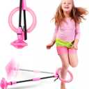 Skip Ball, Portable Foldable Colorful Flash Wheel Swing Ball, Kids Toys for Girls & Boys, Sports Fitness Toys for Kids & Adults. Gifts for Mom Women & Girls Toys Age 5-10 Years (Pink)