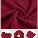 Triratna Long Sleeve Shirts for Women Dressy Button Front Tweed Blouses Business Casual Winter Tunic Tops Office Work (M)