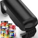 Electric Jar Opener One-Touch High Torque, Hands-Free Jar Opener for Weak Hands & Seniors, Battery Operated Jar Opener Kitchen Tool, Fits Most Jar Sizes, Grey/Black