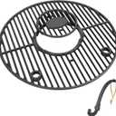 19.5" Round Cast Iron Grill Grate Kit for Char Griller Akorn Kamado Ceramic Grill 16220, Pit Boss K24, Louisiana Grills K24, Parts for Char-griller Replacement Grates, Chargriller Grates Replacement