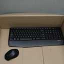Logitech MK345 Wireless Keyboard and Mouse Combo with Palm Rest, 2.4 GHz USB Receiver, Compatible with PC, Laptop, Black (1 Pack)