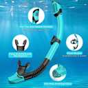 Snorkeling Gear for Adults, Dry Snorkel, Mask Set Adult, Diving Scuba Mask, Scuba Gear, Swimming Goggles with Nose Cover, Swim Freediving Tempered Glass Panoramic View Travel Packages