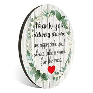 3 x Thank You Delivery Drivers Sign for House, Front Door Thank You Sign for Indoor/Outdoor Home, Office or Business Use, 4" x 5" (with Strong Adhesive Tape) - PMB020 Multicolor