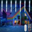 Color Changing Icicle Lights Outdoor 32.8FT 20 Tubes 100 LED Smart Christmas Lights, 39 Color Modes Waterproof Connectable Icicle Indoor Decoration for Tree Patio Roof Holiday, Smart