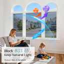 Haton One Way Window Privacy Film, Window Tint for Home with Tools, Static Cling Removable, UV Sun Heat Blocking Reflective Mirror Film, See Out Not in, Silver, 17.5 by 157.4 inch