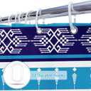 SASTYBALE Boho Farmhouse Shower Curtain, Water Resistant Vintage Fabric Bathroom Curtains, Machine Washable Country Abstract Style for Bathtub Decor with 12 Hooks, 72x72 Inch