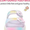 Boys Girls Toddler Little Kid Sandals Buckle Adjustable Water Sandal With Hook Loop Back Strap(Toddler 5-Little Kid 12) (Pink)