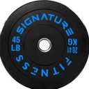 Fitvids Olympic Bumper Plate 1" Weight Plate for Strength Training & Weightlifting – 45 lbs – Colored