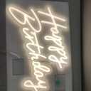 Happy Birthday Neon Sign, 22.4"x13.8" Happy Birthday Sign for Birthday Party Decor, Happy Birthday Light Up Led Signs for Backdrop, Neon Birthday Sign for Any Ages Bday Celebration, Warm White DIVATLA