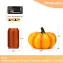 Solar Pumpkin Lights Garden Statues Outdoor Pumpkin Fall Decor Thanksgiving Halloween Decorations for Porch Terrace Yard Lawn Patio,2 Pack Small Pumpkin