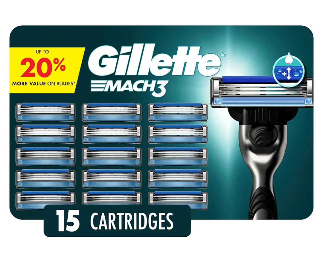 Gillette Mach3 Razor Blades for Men, 3-Blade Razor Refills, 15 Count
Amazon's Choice