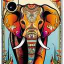 Case for Galaxy S25 FE,Orange Elephant Flowers Drop Protection Shockproof Case TPU Full Body Protective Scratch-Resistant Cover for Samaung Galaxy S25 FE