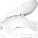 Kohler PureWash M250 Manual Round Bidet Toilet Seat, White, Quiet-Close Lid Prevents Slamming, Easy Installation with Quick-Release Hinges, Adjustable Spray Position & Pressure