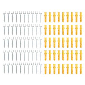 50pcs Solid Wood Baseboard Seamless Nails Double-Headed Self-Tapping Screws Foot Line Nails Invisible Security Screws (3.5cm 0.8cm)