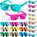 27 PACK Kids Sunglasses Bulk Party Favors,Neon Sunglasses with UV400 Protection,80s Retro for Boys Girls Age 3-8, Beach Pool Birthday Party Supplies, End of Year Student Gifts Goody Bag
