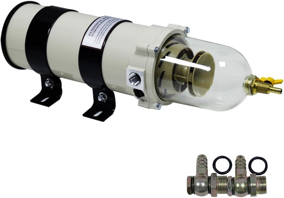 1000FG 1000FH 180GPH Upgraded Diesel Marine Fuel Filter 1000 SERIES With Hand Twist Vavle Compatible With Trucks Outboard Marine Engines & More Construction Machinery Vehicles