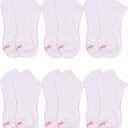 On The Go Hosiery Women's Cushion Fashion No Show Socks /Invisible Socks (6 Pair/ 3 Pack) (White), One Size (G-01)