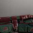 Nylon and Leather Tool Belt | Nylon Tool Pouch | Carpenter Tool Belt | Construction | Framers | Electrician Tool Belts | Drywall Tool Bags | Handyman | Electric (GREEN)