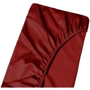 Twin-XL Size Fitted Sheet Only - 700-Thread Count 100% Pure Egyptian Cotton, 12 inches Deep Pockets Fitted Sheet, Soft, Breathable, Sateen Weave - Burgundy Color