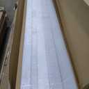 48x96 Inch White Sliding Barn Door Slab with 8ft Hardware Kit Included, 5-Panel, MDF Wood Panel Covered with Water-Proof Scratch-Proof PVC Surface, Simple DIY Assembly