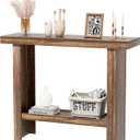 Farmhouse Wood Entryway Table Narrow Console Tables with Storage Behind The Couch Sofa, Entrance Side Table for Hallway, Living Room, Foyer, Rustic Brown
