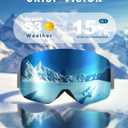 2Pack Ski Goggles for Men Women Snow Goggles Anti fog Snowboard Goggles with 100% UV Protection