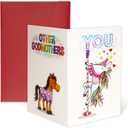 2 x Funny Mothers Day card, Gifts For Mom From Son, Daughter, Kid, For Wife, Cute Unicorn Mom Card, Unique Mom Gift Idea, Humor Mothers Day Card for Mom