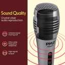 Pyle Wired Dynamic Microphone, Uni-Directional, Handheld Mic with Pop Filter, Steel Mesh Grill, 6.5 ft XLR Cable, Ideal for Stage and Studio Use, Rugged Construction, High Signal Output