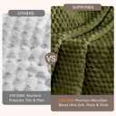 Olive Green Queen Size Blanket 90 x90 Inches, Soft Plush 330GSM Flannel Fleece Blanket, Cozy Lightweight Warm Decorative Blanket for Couch Sofa Bed, All Season Use