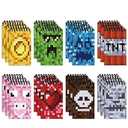 ZHIEND 30 Pages Mini Pixel Notepads, Miner Style Pocket Notebooks, Pixel Video Game Party Supplies For Pixel Themed Party, Birthday Party Favors, (24 Pcs）