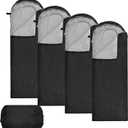 Macarrie 4 Pcs Bulk Sleeping Bags for Adults 0 Degree Waterproof Backpack Bags with Compression Sack for Backpacking, Camping, Hiking, Emergency Shelters, approx. 83 x 30"