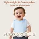 8-Pack Baby Drool Bibs, 100% Cotton, Ultra Soft & Absorbent for Newborns, Adjustable Snaps, Shower Gift (Yellow)