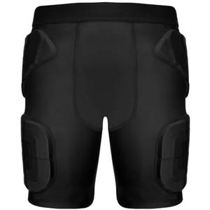 MK MOSSE KARNE Youth Kids 5-Pad Football Girdle Padded Compression Shorts Rib Protectors Pants for Snowboard,Skate,Rugby Youth Adult Black Size M
