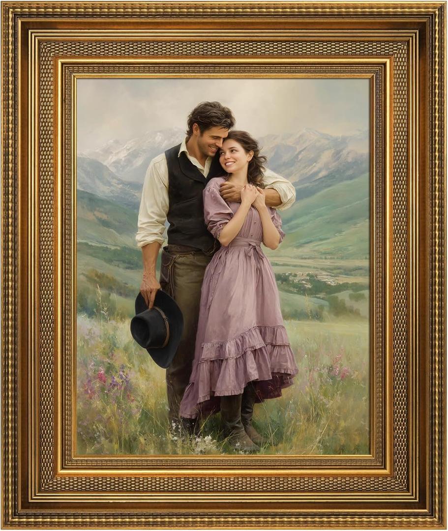 2.4" Wide Vintage Frame for 16x20 Rococo Abstract Paintings, Traditional Ornate Photo Frames for Art Lover Housewarming Birthday Wedding Grandparents Teacher Gift, No Cover & Back (Gold)