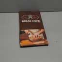 FTCIRA Bread Knife for Homemade Bread – 16" Walnut Bow Bread Cutter with Ultra-Sharp Serrated Stainless Steel Blade, Sourdough Bread Knife for Bagels, Baguettes, and Rustic Loaves - Walnut Color