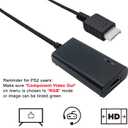 LEVELHIKE HDMI Cable for PlayStation 2 & PlayStation 1 Console (PS2 & PS1), PS1/PS2 to HDMI Adapter with True RGB Signal Output (100% Improved Video Quality), HD Converter with 4:3/16:9 Switch