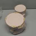 200PCS Pink and Gold Plates - Pink Plastic Plates - Fancy Disposable Plate with Gold Rim - Vintage Wedding Dinner & Dessert Plate for 100 Guests for Wedding & Party & Bridal Shower