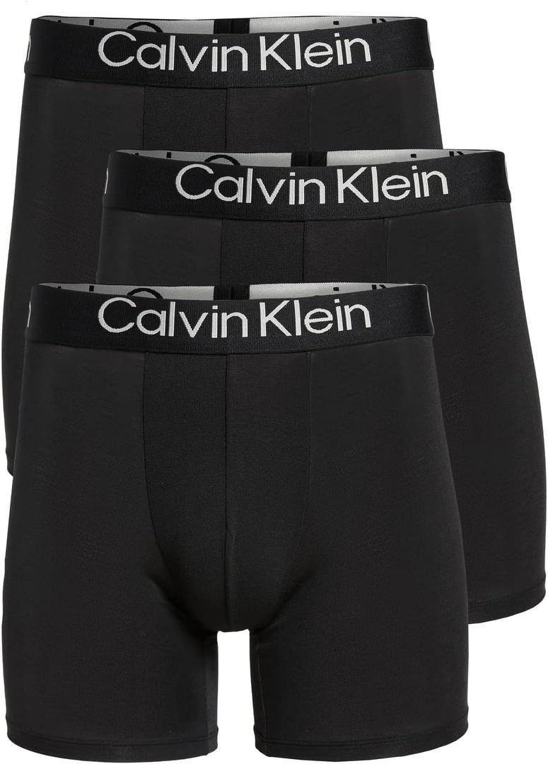 Calvin Klein Men's Ultra Soft Modern 3-Pack Boxer Brief, Large 