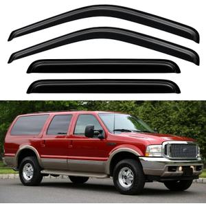 Window Visors Rain Guards for 2000 2001 2002 2003 2004 2005 Ford Excursion, Out-Channel Window Vent Wind Deflectors Visors Shades for 00 01 02 03 04 05 Ford Excursion