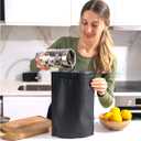 50 Pack 1 Gallon Matte Black Stand Up Food Storage Bags – 5 Mil 10x14 Inches Resealable Food Storage Zipper Pouch Bag, Large Heat Sealable Plastic Foil Packaging Pouches