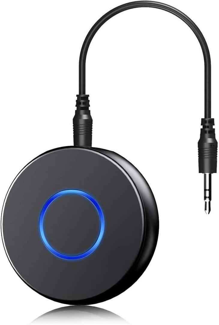 Bluetooth 5.0 Aux Adapter for Car, Wireless Audio Receiver, Portable Hands-Free Kit With RCA AUX 3.5mm for Home/Car Stereo Music Streaming Sound System