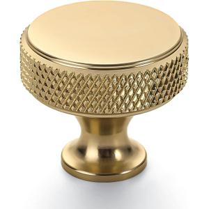 Amerdeco 10 Pack Champagne Bronze Knurled Cabinet Knobs Kitchen Cabinet Handles for Drawer, Cupboard and Wardrobe ZH0036