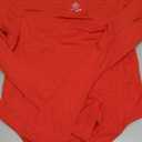 YEOREO Dacrly Strapless Bodysuit Long Sleeve Off Shoulder Leotard Double Lined Thong Bodycon Slim Fit Sexy Y2K Going Out Tops (Red) X