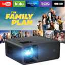 CiBest Mini Projector, Upgraded Full HD 1080P Support Video Projector, Portable Small Movie Projector, Compatible with iOS/Android/Windows/TV Stick/Box/USB/HDMI