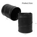 2 x Homelove Collapsible Pop Up PU Leather Trash Can, Portable Leak-Proof Waterproof Car Trash Bin, Multifunctional Organizer Trashcan Storage Bag with Hanging Elastic Strap Loop, Black