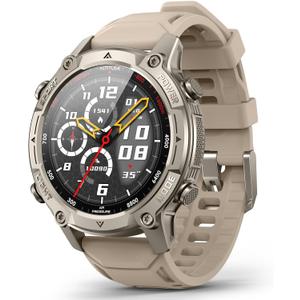 Smart Watch for Men, with GPS, Offline Maps, Heart Rate, Blood Oxygen, Stress, Sleep Monitor, 178 Sports Modes, 5ATM Waterproof Round Watch, 1.43-inch AMOLED Display, Compatible Android and iOS Khaki