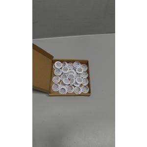 uxcell 25mm(1") Circular Soffit Vent, 30pcs Stainless Steel Round Air Vents Mesh Hole Louver for Kitchen Bathroom Cabinet, White