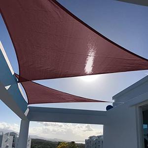 SUNNY GUARD Sun Shade Sail 16'x16'x23' Triangle Brown UV Block Sunshade for Backyard Yard Deck Patio Garden Outdoor Activities and Facility(We Make Custom Size)