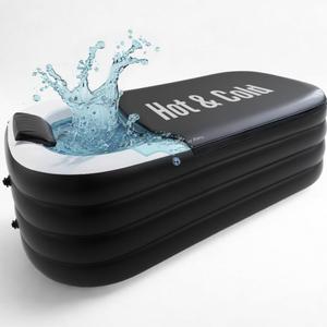 Alaskey Portable Inflatable Bathtub For Ice Bath Or Hot Baths | Foldable & Freestanding Soaking Recovery Tub For Adults | Durable, Space-Saving, Easy To Store | Perfect For Indoor Home Spa Relaxation